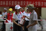 百色市红十字赈济救援队圆满完成赈济物资发放任务（图） - 红十字会