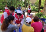 江南区：红十字助力消防应急演练（图） - 红十字会
